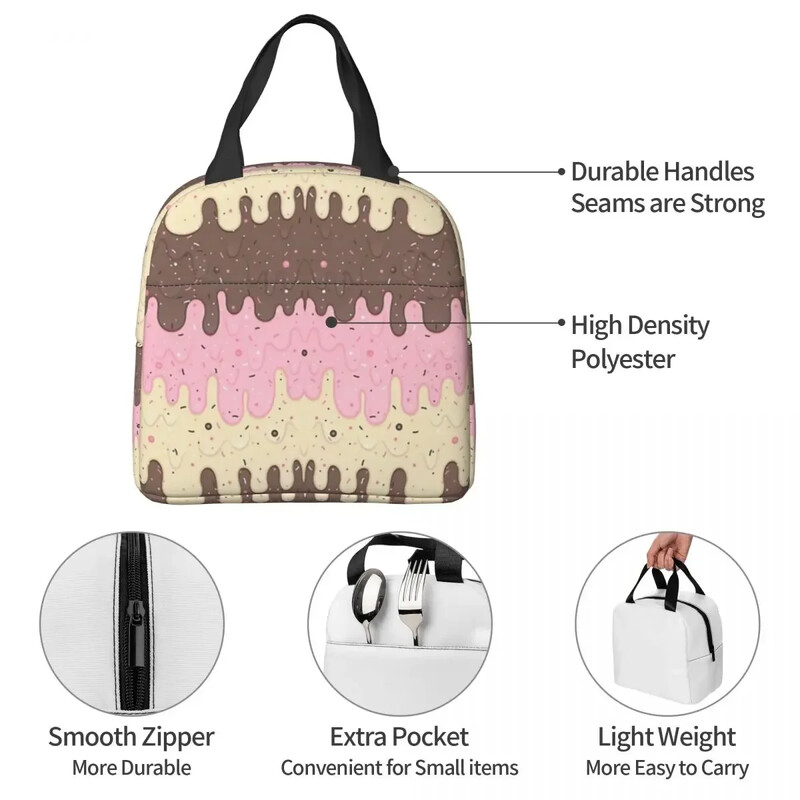 Napuljski kornet od vafla, prijenosna vrećica za ručak, paket za hlađenje sladoleda, izolacija, piknik, torbe za pohranu hrane