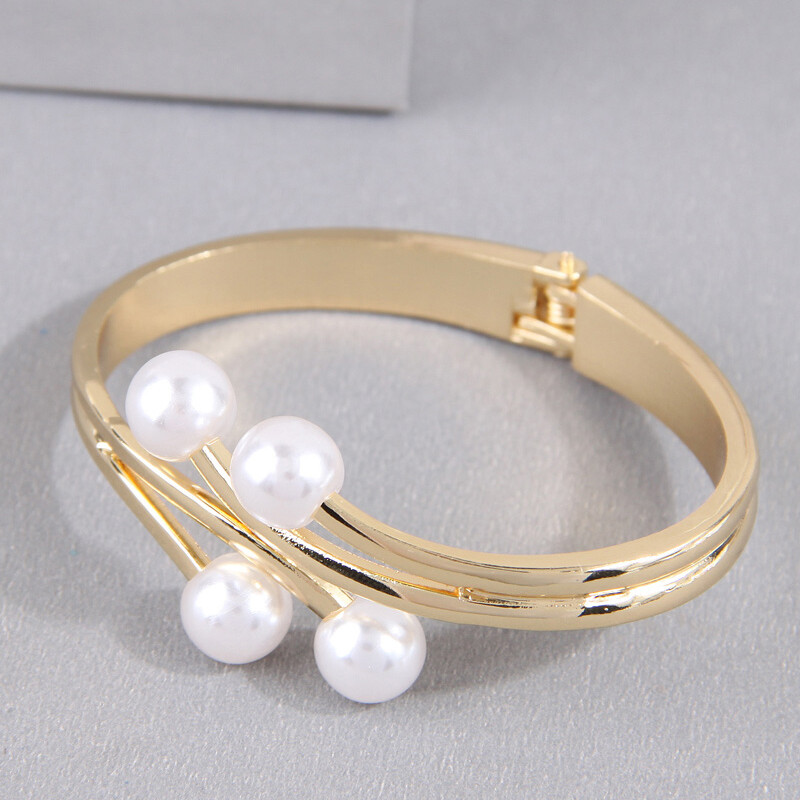 Modna zlatno-srebrna narukvica s manžetama za žene Boho nakit Vintage biserne otvorene narukvice Narukvica Nakit za djevojke 2023.