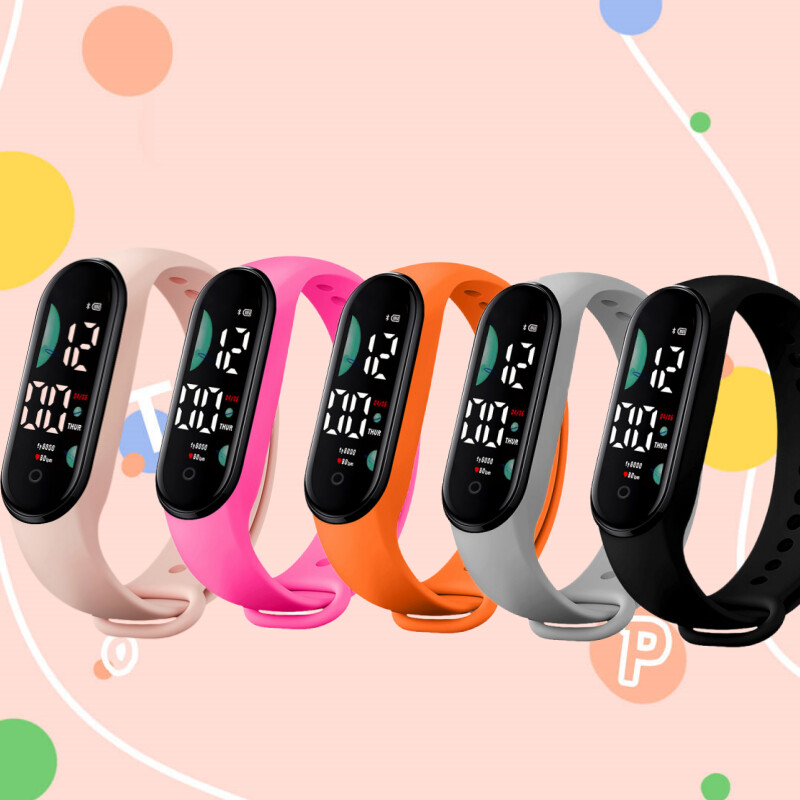 Ceas electronic M9 cu control tactil LED, ceas multifunctional rezistent la apa, barbati, femei, unisex, bratara sportiva digitala pentru copii