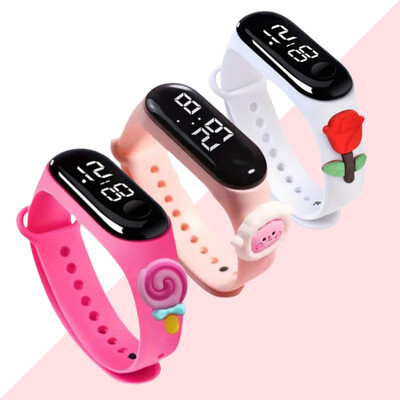 3 buc/set Ceas de modă Copii Brățară electronică Sport Touch LED Ceasuri Jucării Copii Cadouri pentru petrecerea de aniversare