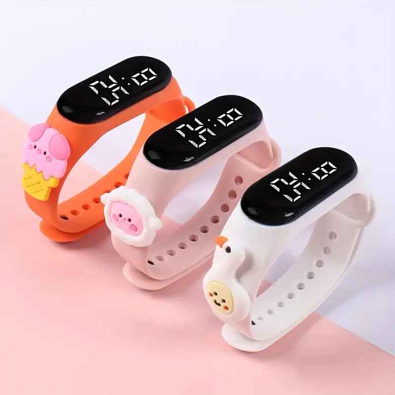 3 buc/set Ceas de modă Copii Brățară electronică Sport Touch LED Ceasuri Jucării Copii Cadouri pentru petrecerea de aniversare