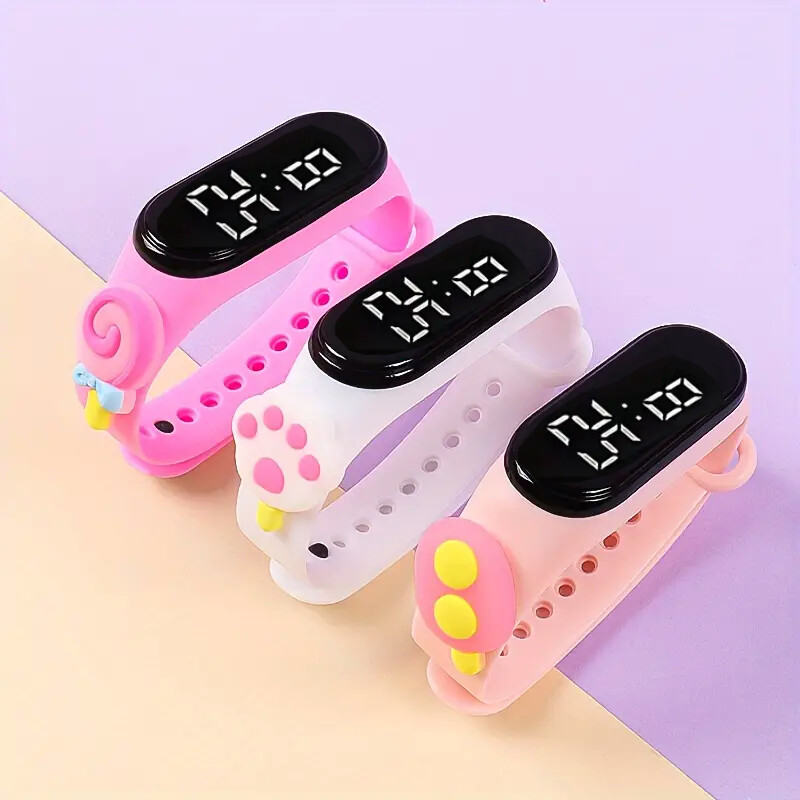 3 buc/set Ceas de modă Copii Brățară electronică Sport Touch LED Ceasuri Jucării Copii Cadouri pentru petrecerea de aniversare