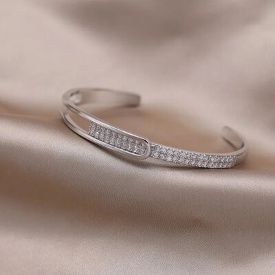 izvrsna AAA luksuzna narukvica s punim cirkonskim čvorovima elegantna ženska svadbena zabava podesiva narukvica s otvaranjem