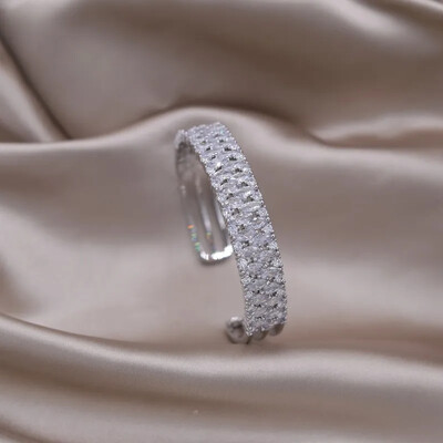 izvrsna AAA luksuzna narukvica s punim cirkonskim čvorovima elegantna ženska svadbena zabava podesiva narukvica s otvaranjem