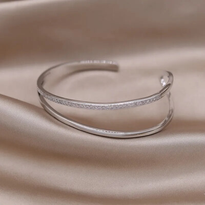 izvrsna AAA luksuzna narukvica s punim cirkonskim čvorovima elegantna ženska svadbena zabava podesiva narukvica s otvaranjem