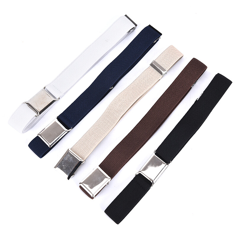 Curea de pânză de culoare uni pentru copii Băieți și fete Curea elastică pentru pantaloni monocrom Lungime reglabilă Curea elastică în talie