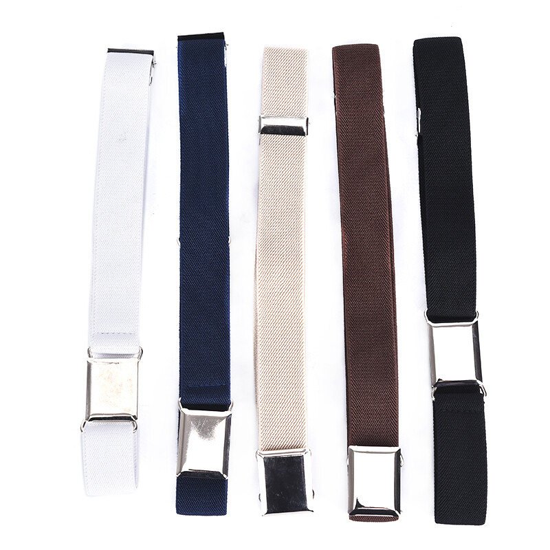 Curea de pânză de culoare uni pentru copii Băieți și fete Curea elastică pentru pantaloni monocrom Lungime reglabilă Curea elastică în talie