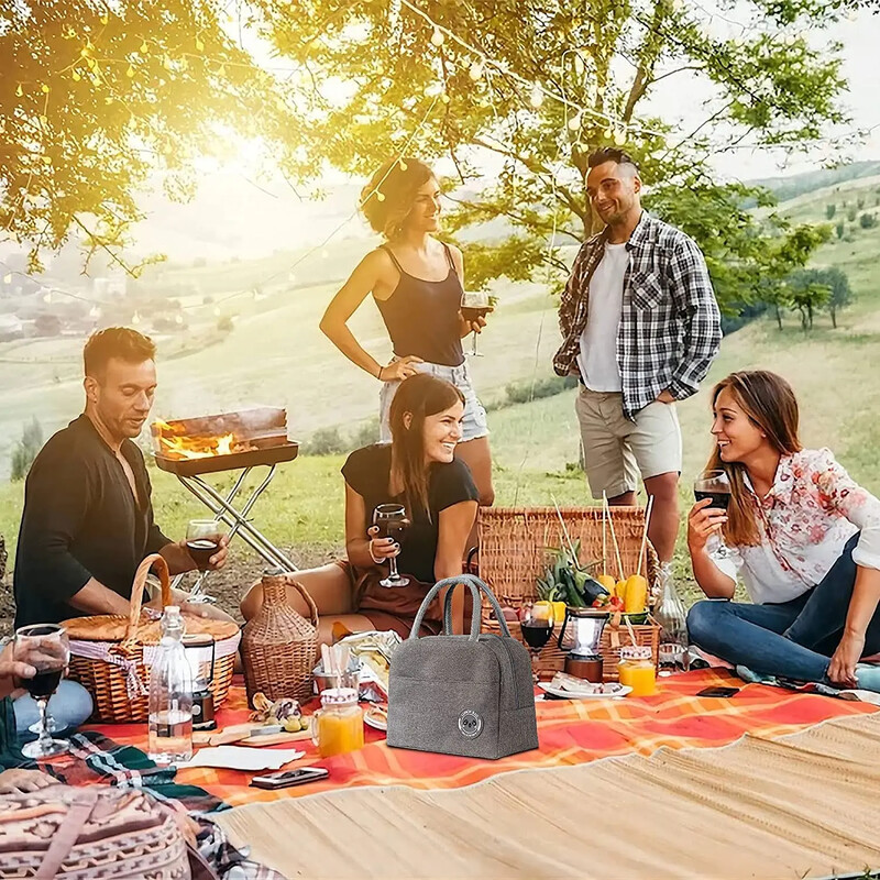 Izolirana torba za ručak Ženske termalne torbe za ručak Kutija za hranu Hladnjak Topla Bento kutija za žene Muškarci Dječja Kutija za ručak za školu i posao