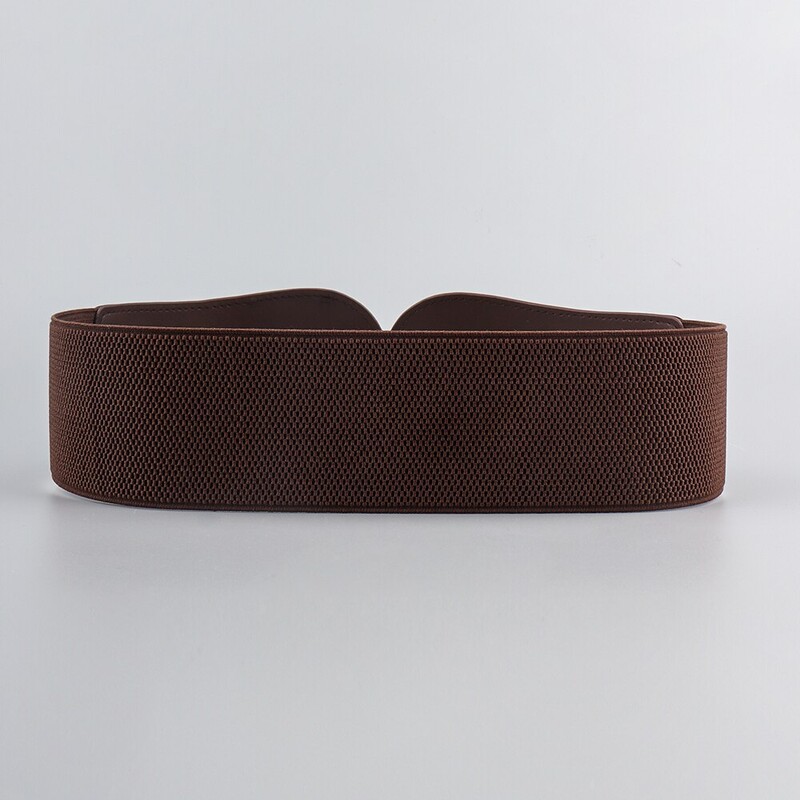 1-dijelna crna Wowenova jesenska ukrašena haljina s remenom i širokim strukom