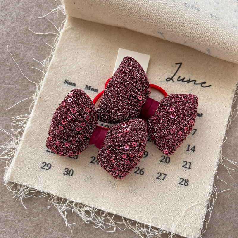 Slatka crvena kawaii mašna za uže za kosu Prsten za djecu Poklon za djevojčicu Elastična gumica za kosu Dodaci Pokrivala za glavu Ukrasi za glavu