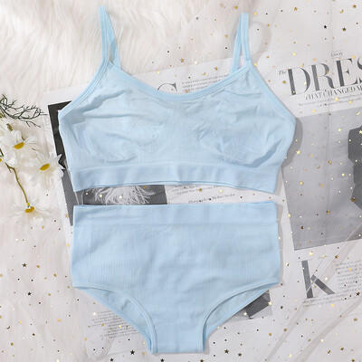 Set de slip de sutien pentru femei Sutien fără cusături și set de chiloți cu talie înaltă Lenjerie de corp Lenjerie pentru femei Bralette sexy Sutiene moale intime