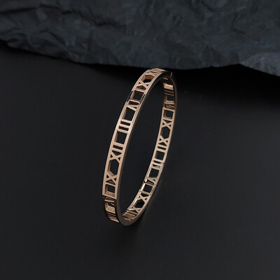 Luksuzne kristalne šuplje narukvice s rimskim brojevima za žene, muškarce, uniseks narukvice od nehrđajućeg čelika, modni klasični nakit, dodaci