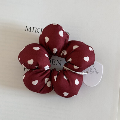 Crveni punjeni pamuk, slatka mala cvjetna gumica za kosu, ljubavna mašna, karirani prsten s crijevima, uzica za glavu, novi dodaci za kosu