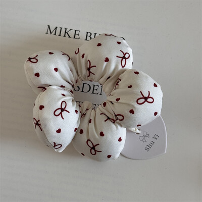 Crveni punjeni pamuk, slatka mala cvjetna gumica za kosu, ljubavna mašna, karirani prsten s crijevima, uzica za glavu, novi dodaci za kosu