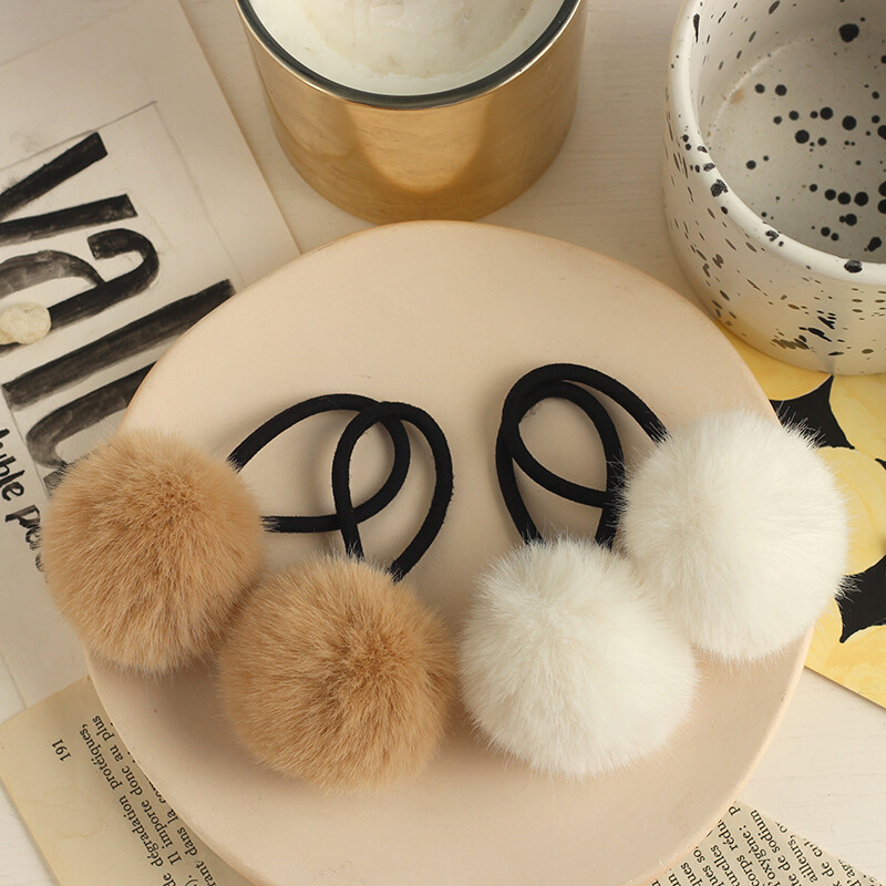 Zima Slatka kugla kose Plišana lopta Kravata Prsten za kosu Uže Žene Djevojke Djeca Elastične gumice za kosu Dodaci Pokrivala za glavu Pokrivala