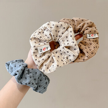 2025 Winter Korea Retro Corduroy Scrunchie Αξεσουάρ για κορίτσια με ελαστικό λαστιχένιο λουρί για μαλλιά Δαχτυλίδι μαλλιών Δαχτυλίδι κεφαλής κεφαλής με σχοινί