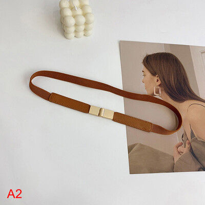 Kožni pojas za žene, košulja, ukrasni dodaci, brtva za struk, elastična zlatna kopča, modni tanki remen za sve vrste