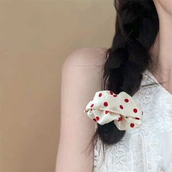 Κορέα Cute Dot καρό Scrunchies Γυναικείες Κορίτσια Ελαστικά μαλλιά Λαστιχάκια Αξεσουάρ Δαχτυλίδι μαλλιών Δαχτυλίδι μαλλιών Σχοινί κεφαλής Στολίδι κεφαλής