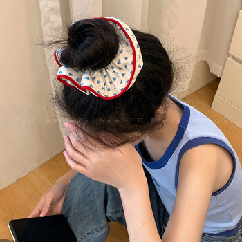 Κορέα Cute Dot καρό Scrunchies Γυναικείες Κορίτσια Ελαστικά μαλλιά Λαστιχάκια Αξεσουάρ Δαχτυλίδι μαλλιών Δαχτυλίδι μαλλιών Σχοινί κεφαλής Στολίδι κεφαλής