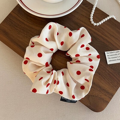 Scrunchies în carouri cu puncte din Coreea, femei, fete, elastice pentru păr, benzi de cauciuc, accesorii, cravată, inel de păr, frânghie, podoabă, ornament