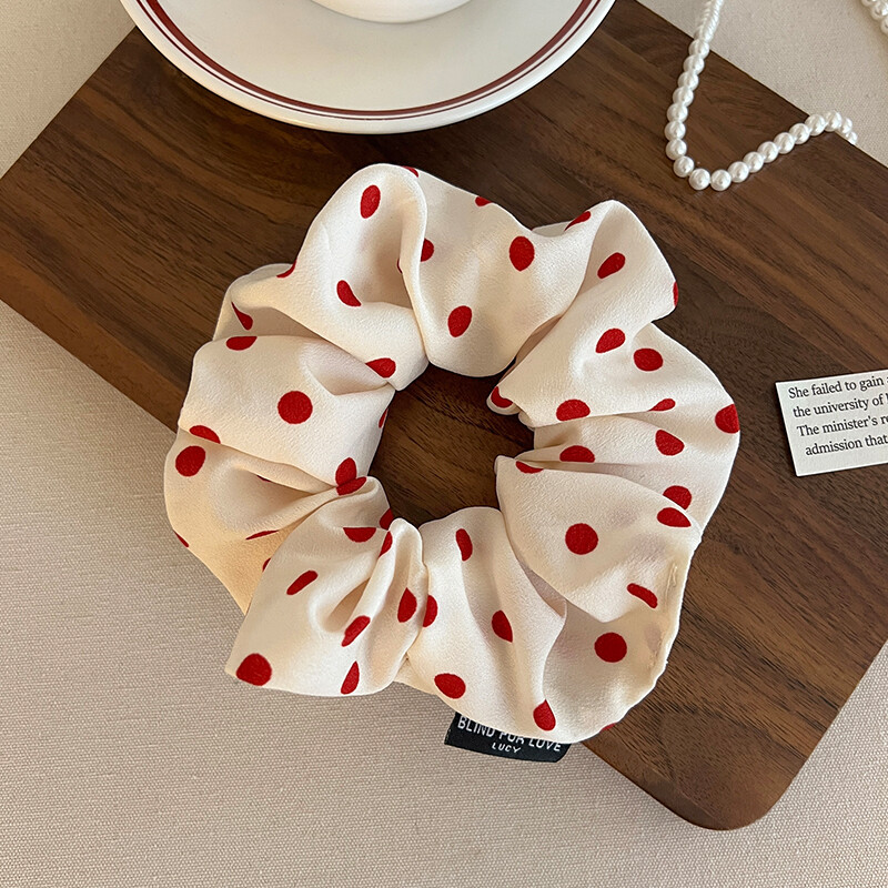 Scrunchies în carouri cu puncte din Coreea, femei, fete, elastice pentru păr, benzi de cauciuc, accesorii, cravată, inel de păr, frânghie, podoabă, ornament
