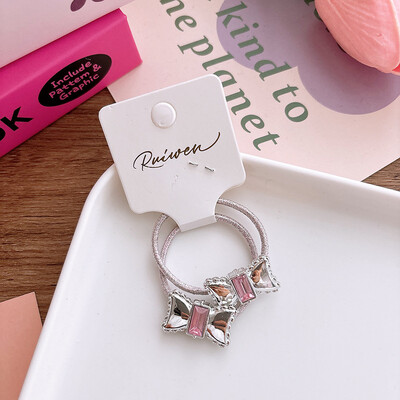 Slatke srebrne gumice Poklon za djecu Djevojčice Elastične gumice za kosu Dodaci Kravata Obruč za kosu Uže Pokrivalo za glavu Ukras za pokrivalo