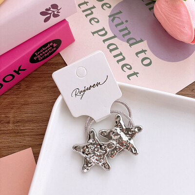 Slatke srebrne gumice Poklon za djecu Djevojčice Elastične gumice za kosu Dodaci Kravata Obruč za kosu Uže Pokrivalo za glavu Ukras za pokrivalo