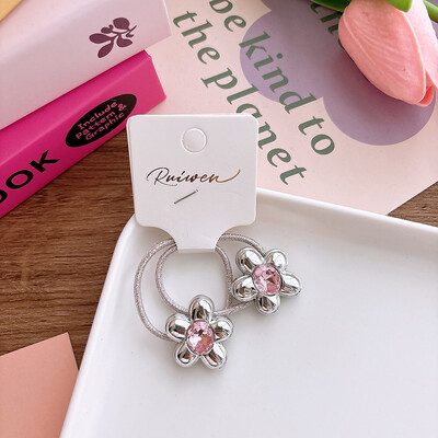 Slatke srebrne gumice Poklon za djecu Djevojčice Elastične gumice za kosu Dodaci Kravata Obruč za kosu Uže Pokrivalo za glavu Ukras za pokrivalo