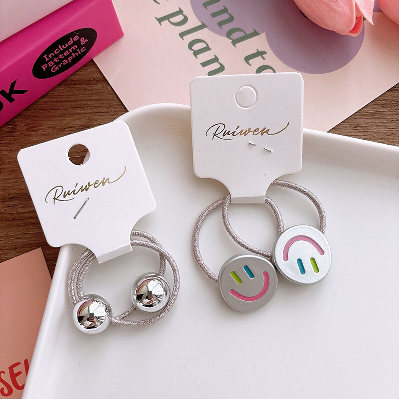 Slatke srebrne gumice Poklon za djecu Djevojčice Elastične gumice za kosu Dodaci Kravata Obruč za kosu Uže Pokrivalo za glavu Ukras za pokrivalo