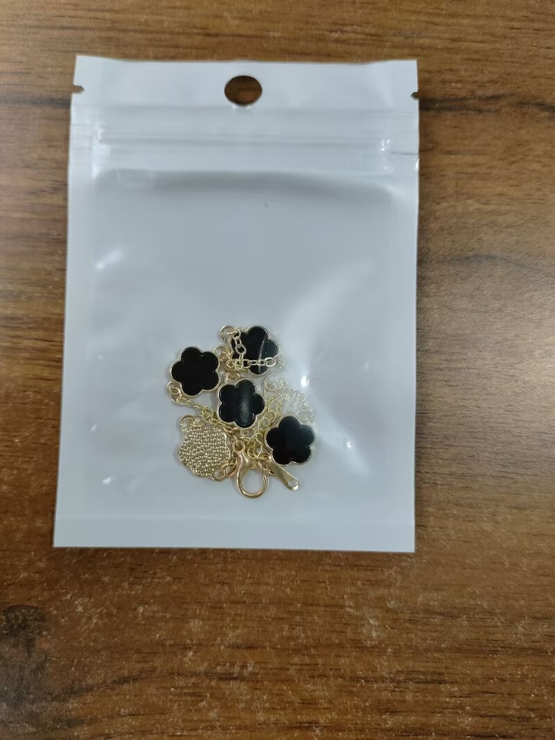 1 bucă, la modă, accesibilă, lux, cuplu de gamă înalt, brățară cu flori de trifoi cu cinci foi norocos