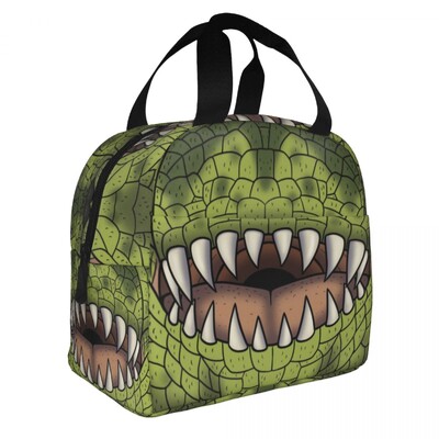 Изолирана чанта за обяд с анимационен динозавър за жени Непропусклив термичен охладител Кутия за обяд за деца Училищни деца Чанти за храна