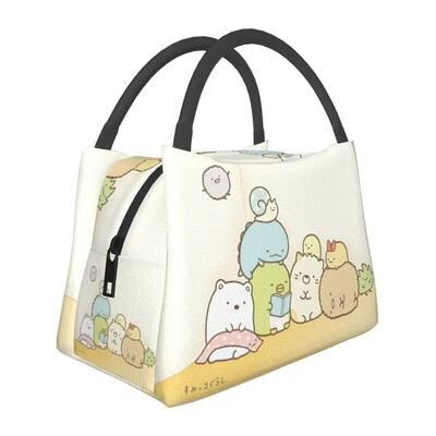 Kawaii Cartoon Bear Rilakkuma Термоизолирана чанта за обяд Дамски преносим контейнер за обяд за работа Пътуване Кутия за храна