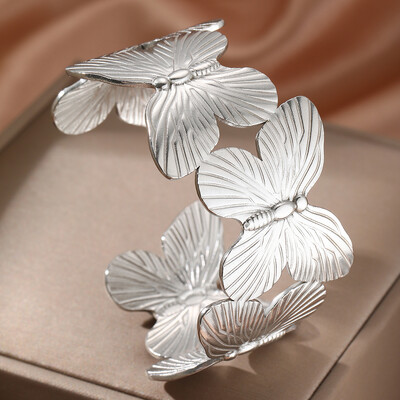 Narukvice od nehrđajućeg čelika Modna narukvica sa šupljim cvijećem Pretjerana fina narukvica za žene Nakit Unikatni darovi Novo popularno