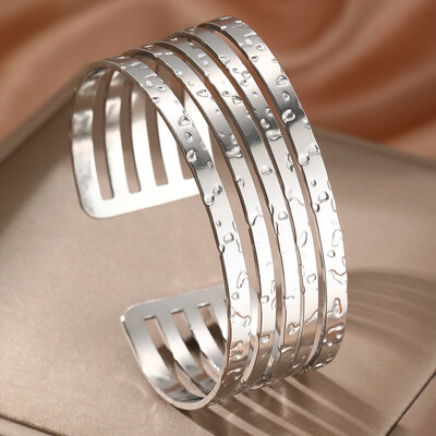 Narukvice od nehrđajućeg čelika Modna narukvica sa šupljim cvijećem Pretjerana fina narukvica za žene Nakit Unikatni darovi Novo popularno