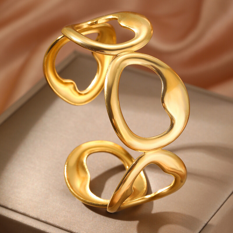 Narukvice od nehrđajućeg čelika Modna narukvica sa šupljim cvijećem Pretjerana fina narukvica za žene Nakit Unikatni darovi Novo popularno