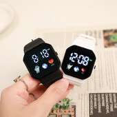 Детски часовник Спортни LED цифрови часовници Футболна силиконова каишка Водоустойчив електронен ръчен часовник за деца Момчета Момичета Подаръци