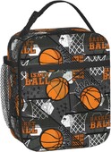 Grunge kutija za ručak za košarku za dječake, dječja izolirana torba za ručak, slatka torba za ručak za školski piknik