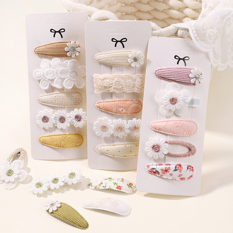 5 bucăți/set Mini agrafă de păr pentru fetiță, cu fundă florală drăguță, iepuraș, prințesă, agrafă de păr pentru fetiță, clemă laterală adorabilă, accesorii de păr
