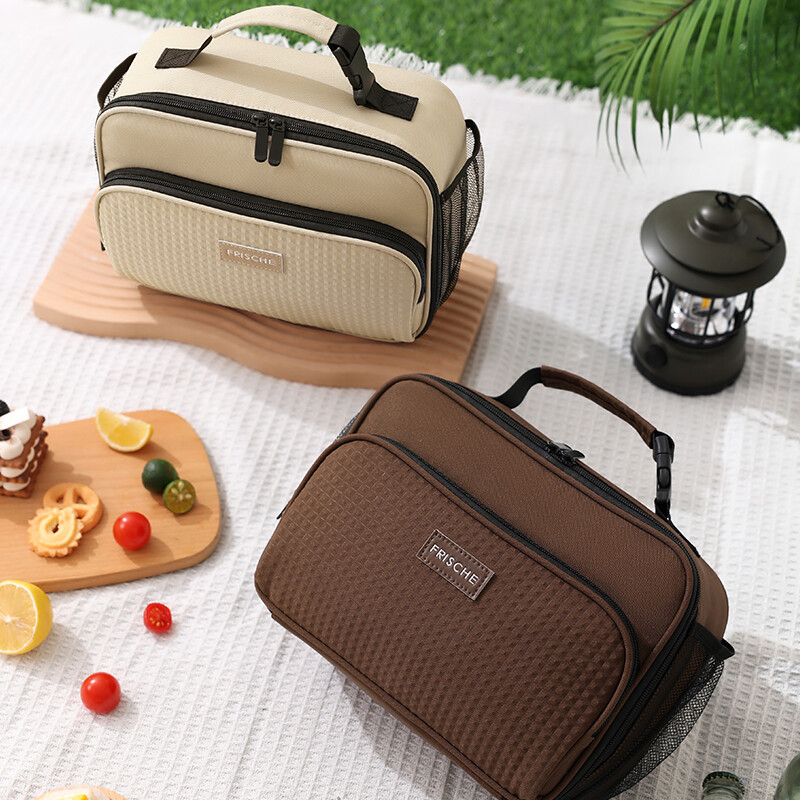 Geantă portabilă de prânz pentru femei, cutie de prânz izolată termic, geantă de mână, geantă de mână, bento impermeabilă, geantă de mână pentru mâncare de birou