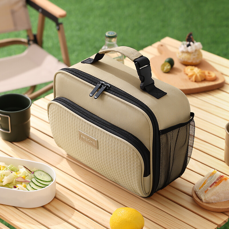 Geantă portabilă de prânz pentru femei, cutie de prânz izolată termic, geantă de mână, geantă de mână, bento impermeabilă, geantă de mână pentru mâncare de birou
