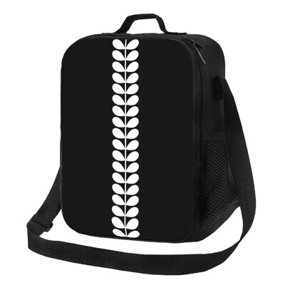 Orla Kiely Geantă de prânz izolată cu mai multe tulpini pentru școală de lucru, abstract, scandinav, floral, reutilizabil, cutie de prânz pentru copii