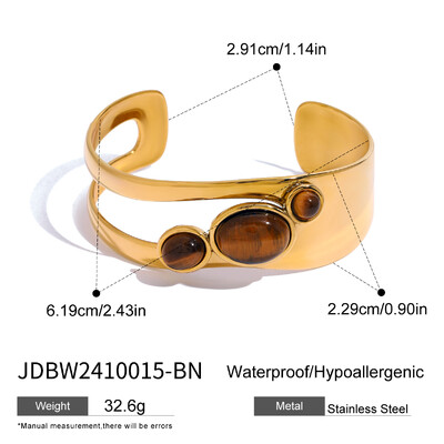 Uworld Brățară cu perle neregulate groase Brățară cu piatră de ochi de tigru Bijuterii pentru femei Cadou pentru ea