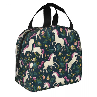 Prenosna kutija za ručak s uzorkom slatkog jednoroga, toplinski hladnjak, vodootporna torba za ručak, izolirana za hranu, školarci, studenti