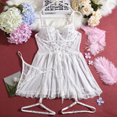 Еротичен секси дантелен сутиен и бикини Комплект бельо Прозрачен сутиен Екзотични комплекти Секси прашки Женско порно Изискано чувствено Луксозно бельо