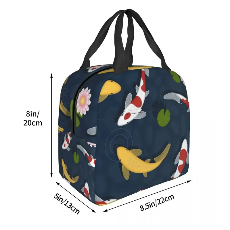 Jaapani koi kala isolatsiooniga lõunakotid veekindlad piknikukotid jahutuskott lõunasöögikarp Naistele tööks mõeldud lastekool