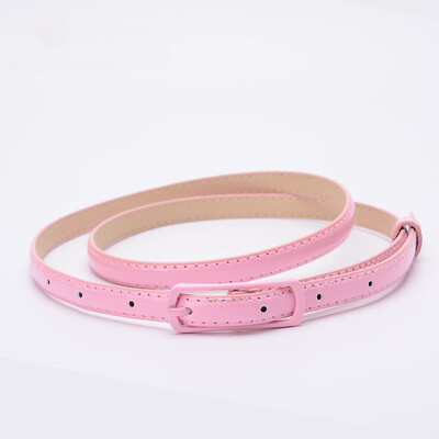 Curele pentru copii 1,2 cm Curele super-subțiri din PU Curele ocazionale simple de culoare solidă Accesorii pentru îmbrăcăminte pentru fete Violet Roșu Comerț cu ridicata 1buc