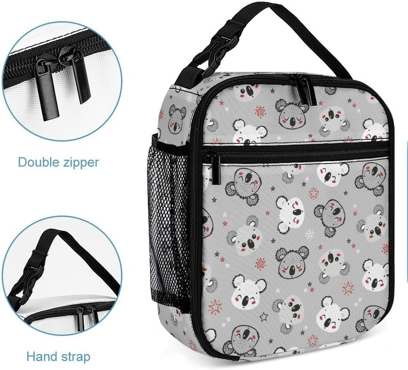 Geantă de prânz Koala pentru băieți, fete, genți frigorifice rezistente la scurgeri, cutie de prânz izolată reutilizabilă pentru copii, școală, birou, femei, bărbați, lucru
