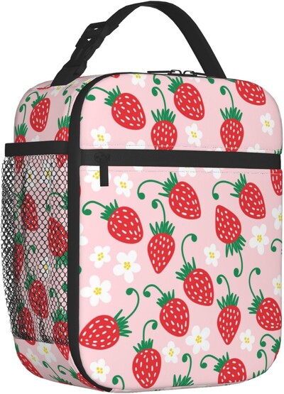 Geantă de prânz izolată cu fluture albastru Frigorific reutilizabil Adolescenți Băieți Fete Copii Cutie de prânz Geantă femei pentru școală, birou, picnic, călătorie