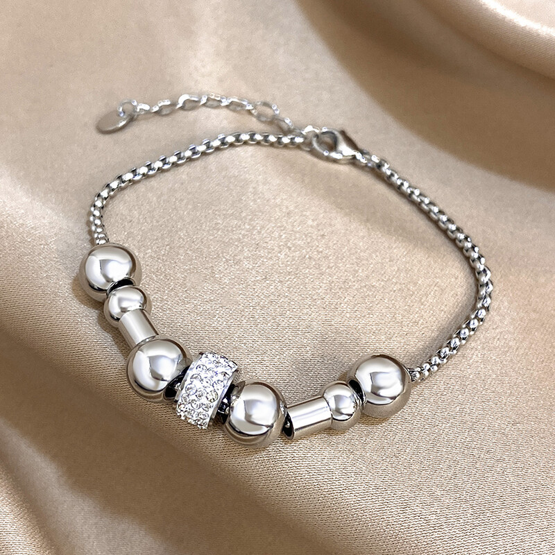 Punk zdepaste kutije, lančići, perle, privjesci, narukvice od nehrđajućeg čelika za žene, muškarce, modna zlatna narukvica s perlama, nakit za zapešće