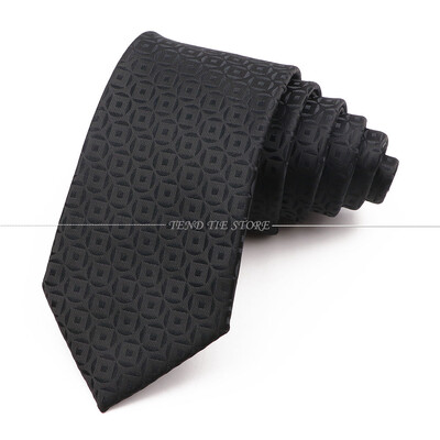 Cravată pentru bărbați din poliester, cravată cu dungi, roșu, galben, cravată clasică de birou, accesorii pentru smoking de nuntă